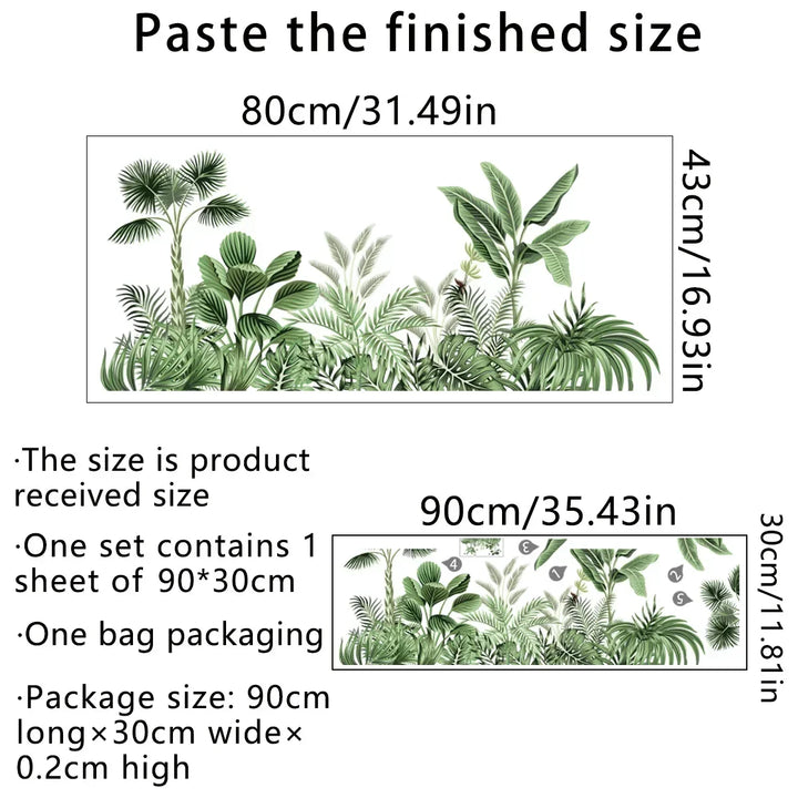 Large African Tropical Tree Wall Stickers
