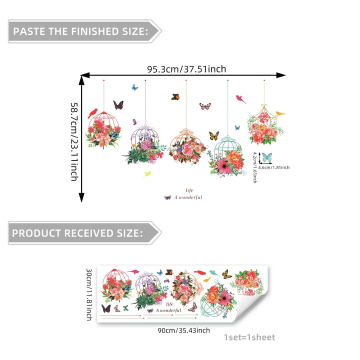 Large African Tropical Tree Wall Stickers