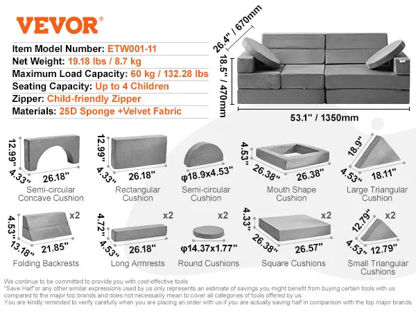 Play Couch Kids Sofa